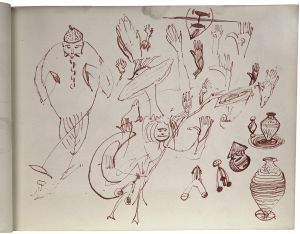 Isabel Lichtenstein's Sketchbook, Drawings in this book c. 1950–51 (RLCR 253). Drawing by Isabel Lichtenstein (page 9)