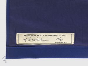 Thunderbolt Banner, c. 1968 (fabricated and published 1968) RLCR 1617.10/20.  Example of signed publisher's label