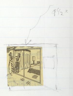 Artwork: Interior and Interior with Mirrored Closet (Studies), c. 1991 (RLCR 4096.6)