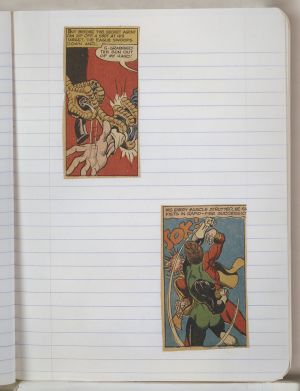 Semester Composition Notebook, Transfer drawing in this book c. 1977 (RLCR 2655). Page 16