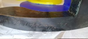 Glass III, c. 1976 (fabricated 1976–77, posthumous 0/3 fabricated 2021) RLCR 2531.1/3.  Inscription