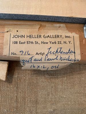 Ratchet and Pawl Mechanism, c. 1954 (RLCR 446). John Heller Gallery label on stretcher