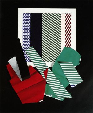 Vorwerk Dialog Art Collection (Design 29/0463) (Study), c. 1987 (RLCR 3678). Window mat with collage staged by Vorwerk using cut paper samples