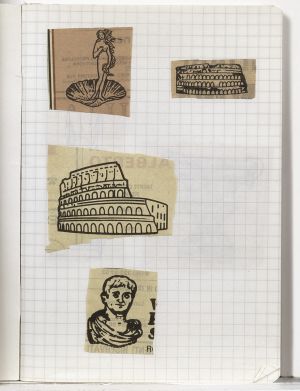 Minibook Notebook, Drawing in this book c. 1989 (RLCR 3789). Page 1