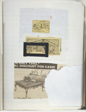 Interiors Compositions Notebook, Drawings in this book c. 1991–94 (RLCR 4096). Page 46r