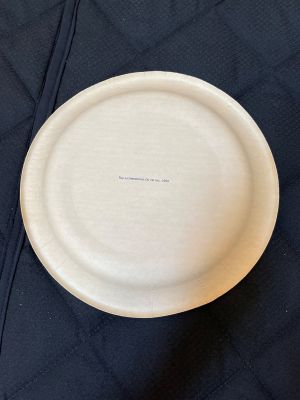 Paper Plate, 1969 (RLCR 1748). Plate verso