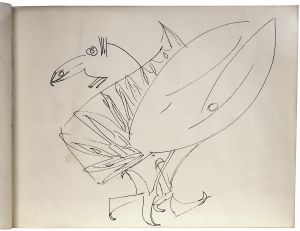 Isabel Lichtenstein's Sketchbook, Drawings in this book c. 1950–51 (RLCR 253). Drawing by Isabel Lichtenstein (page 7)