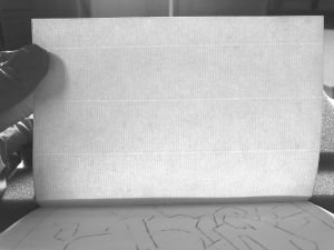 NY Central Marbled Sketchbook [3], Drawing in this book c. 1980 (RLCR 2946). Laid paper structure