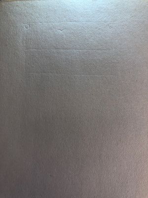 Liberté (Studies), 1989 (RLCR 3788). Close-up raking light detail of linear depressions on page 61 of Marbled Sketchbook