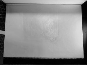 Piazzesi Carta Varese Sketchbook, Drawings in this book c. 1995 (RLCR 4424). Linear depressions on page 2 matching the drawing RLCR 3956, Reflections on the Gift (Study)