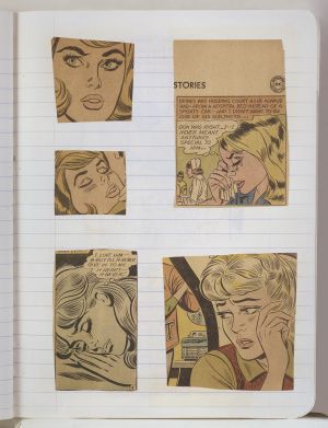 Semester Composition Notebook, Transfer drawing in this book c. 1977 (RLCR 2655). Page 7r