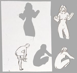 Artwork: Bathers, c. 1994–97 (RLCR 4347)  Sheet B and figures A and B