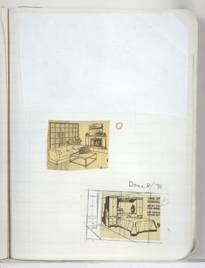 Artwork: Interior with Mirrored Closet (Study), c. 1991 (RLCR 4096.5)  REF NB1: Page 36
