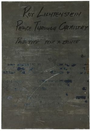 Peace Through Chemistry Bronze (Trial), c. 1969 (RLCR 4816). Verso