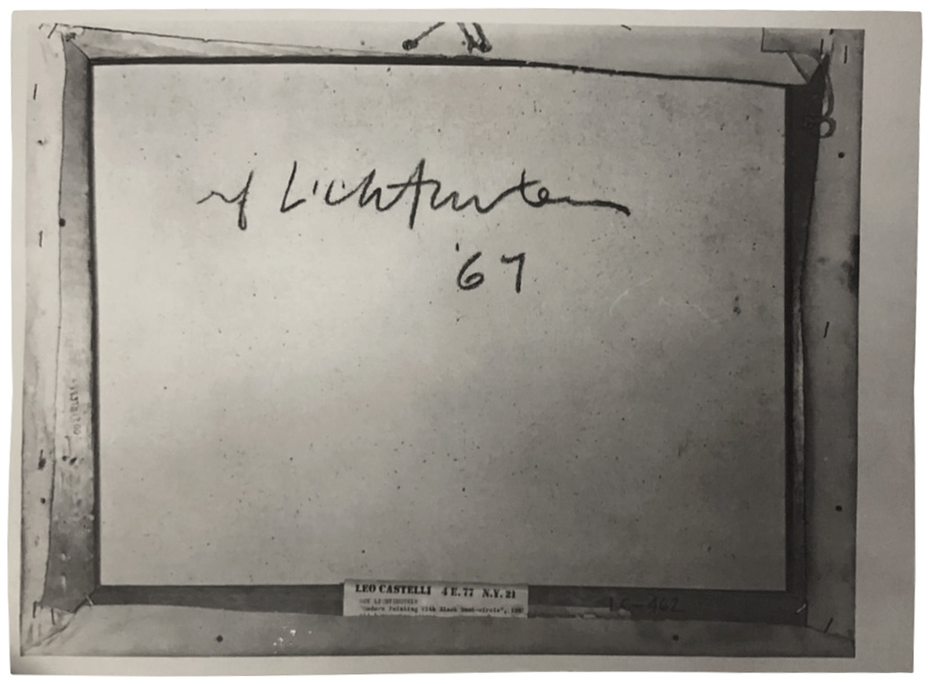 From Other Archives and Repositories: Snapshot of photograph of painting verso Photo: Courtesy Marzona Archives, Staatliche Kunstsammlungen, Dresden
