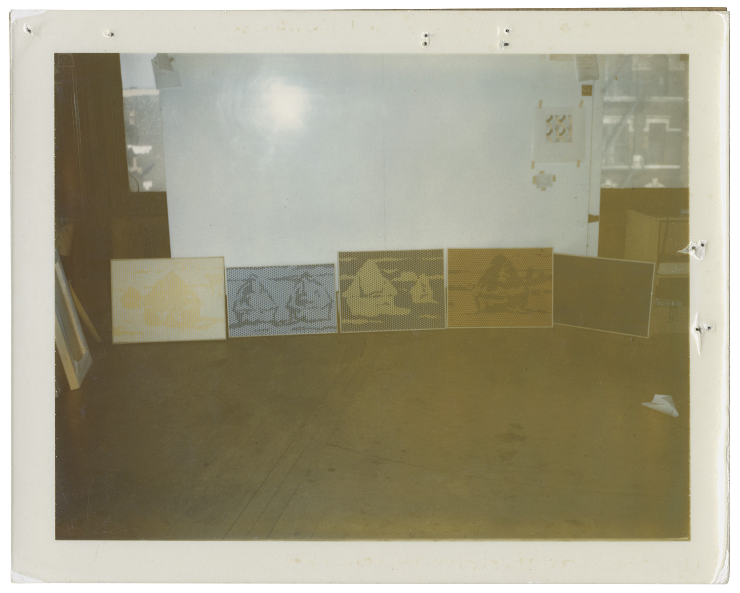 From RLF Archives: Paintings arranged in artist's studio c. 1969 Photo: Courtesy RLF Archives