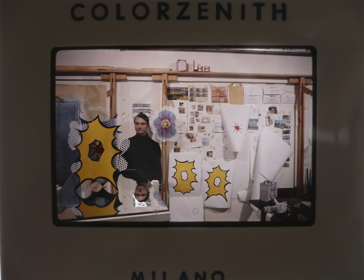 From RLF Archives: Lichtenstein's studio at 36 West 26th Street, New York, 1964
Photo: Ugo Mulas © Ugo Mulas Heirs. All rights reserved.