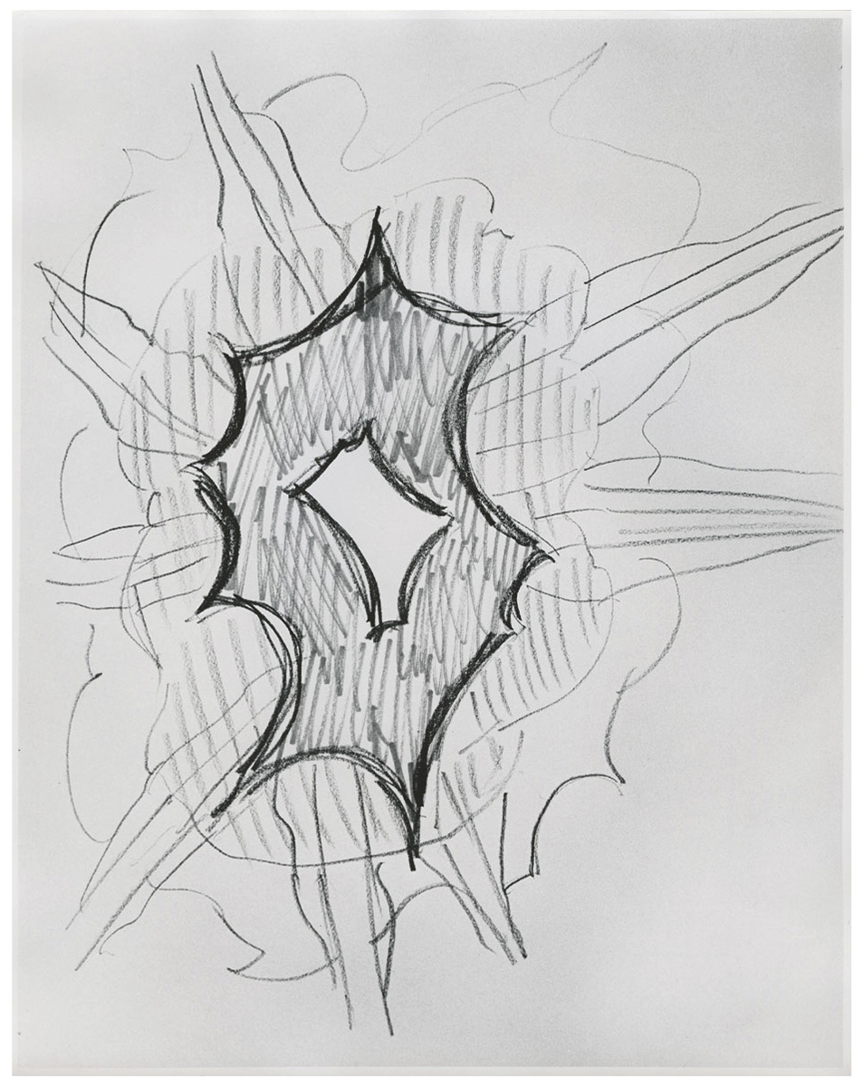 From Other Archives and Repositories: Black-and-white photograph before the drawing was signed, date unknownPhoto: Harry Shunk © J. Paul Getty Trust. Getty Research Institute, Los Angeles