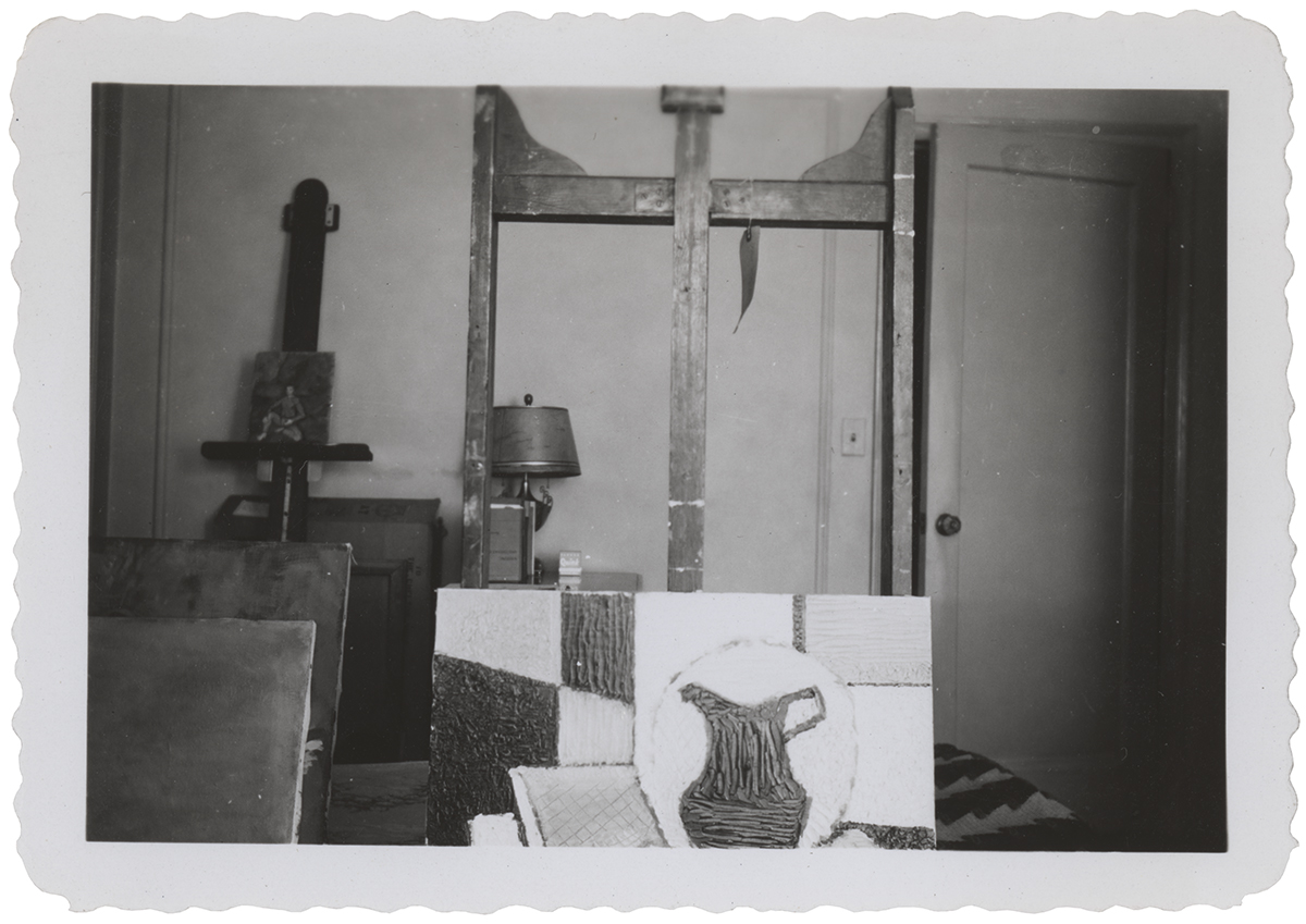 From RLF Archives: The artist's work space in his bedroom in Columbus, Ohio, with RLCR 10 and RLCR 17 Photo: Photographer unknown, courtesy RLF Archives