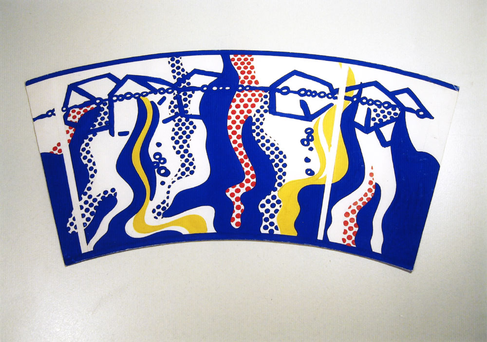 From RLF Archives: Printer’s mock-up, c. 1968 (collection Rosa Esman), based on RLCR 1472, Paper Cup (Study). Later used as reference for the 2013 posthumous production of PERL (RL 6023), Paper Cup.Photo: Courtesy RLF Archives