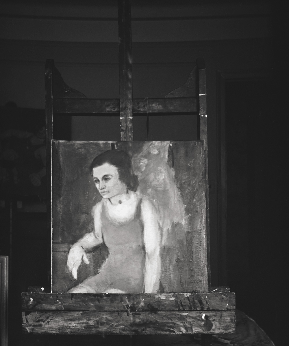 From RLF Archives: In the artist's bedroom in Columbus, Ohio Photo: Photographer unknown, courtesy RLF Archives