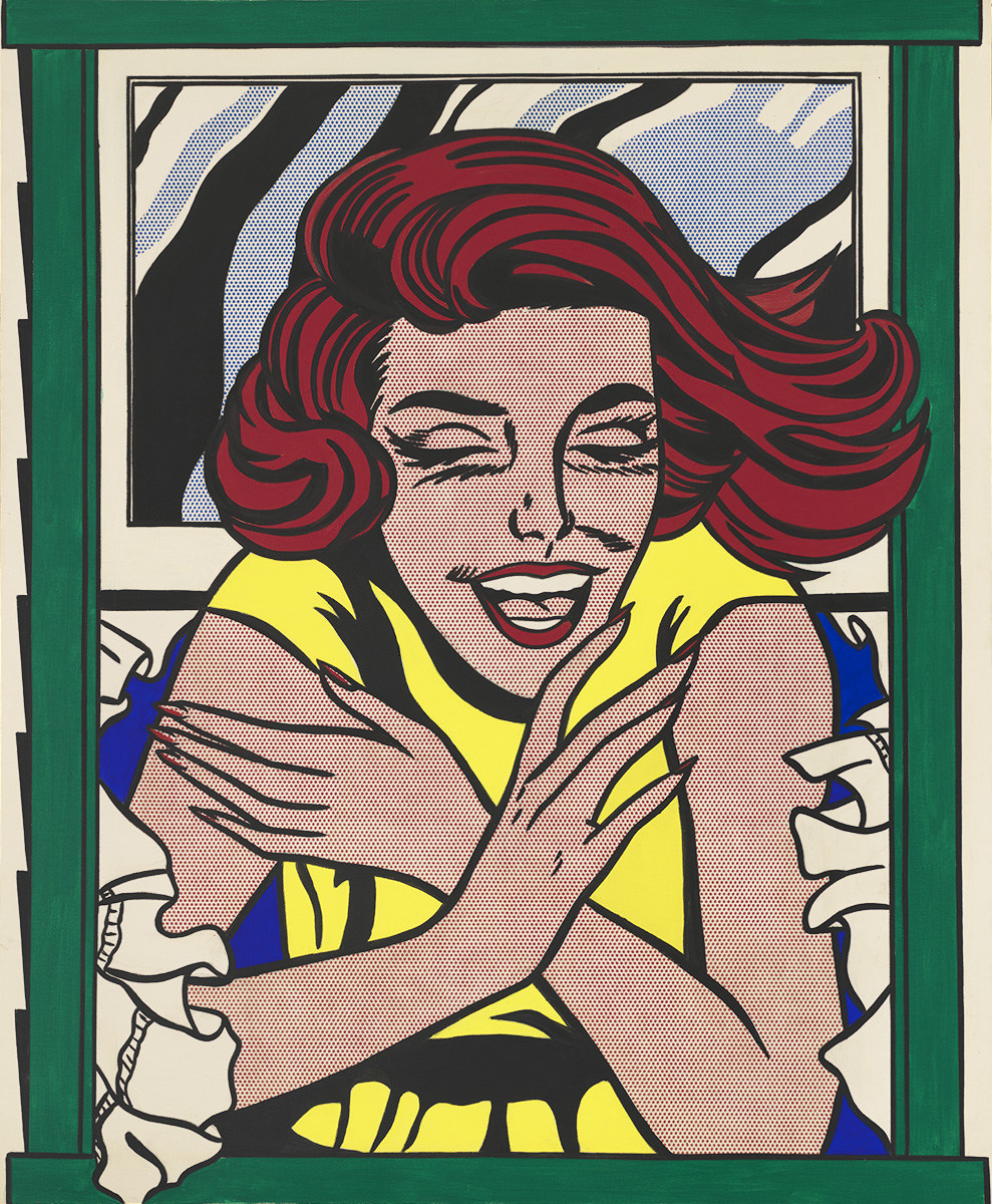 RLCR 792, New York World's Fair Mural (Girl in Window) (Study), 1963, Acrylic, oil, graphite pencil on canvas, 68 x 56 3/8 in. (172.7 x 143.2 cm). Artwork © Estate of Roy Lichtenstein