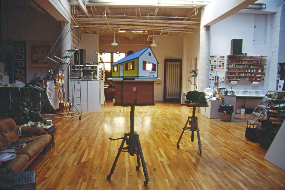 Lichtenstein's Washington Street studio, 1997. Photo: Robert McKeever, courtesy RLF Archives; Artwork © Estate of Roy Lichtenstein