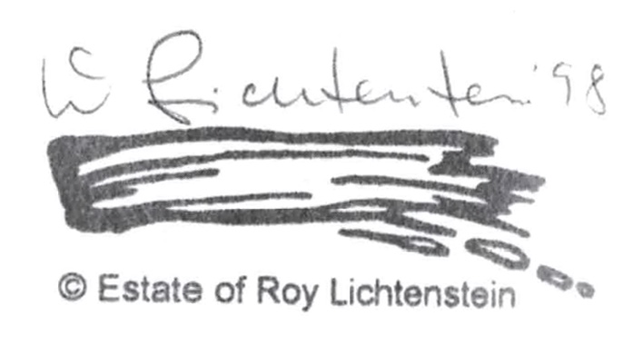Estate of Roy Lichtenstein, New York (printed brushstroke and text; signed and dated, in pencil, by Dorothy Lichtenstein)