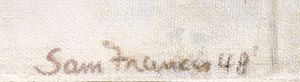 Composition, Artist date designation: Dated as 1948 (SFF.41). Detail of recto with signature and date
