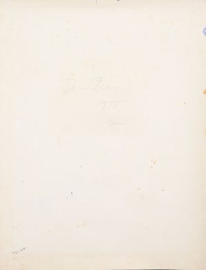 Untitled, Artist date designation: Dated as 1958 (0000 / Francis Archive SF58-013). View of paper verso with inscriptions by the artist