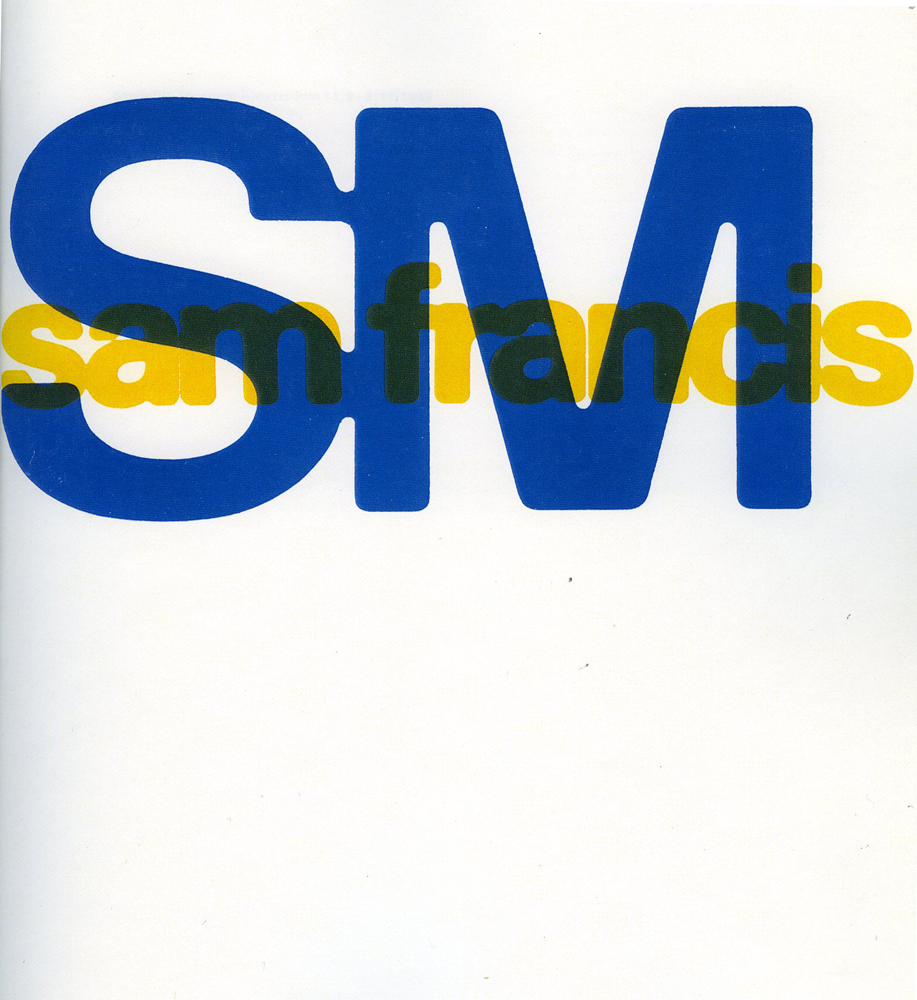 Catalogue: Sam Francis (Amsterdam: Stedelijk Museum, 1968). (Courtesy Stedelijk Museum.)