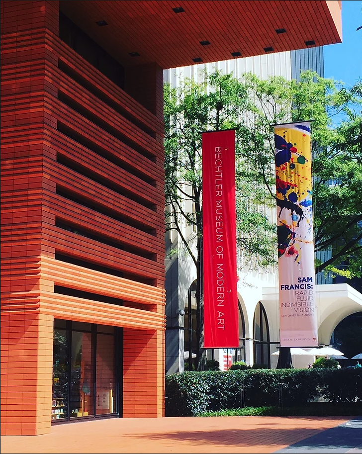 Sam Francis banner for Bechtler exhibition