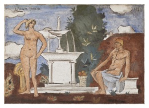 Dos figuras junto a una fuente, 1926 (1926.50)