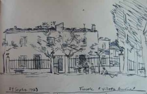 Villetta Amelia, c.1948 (1948.30). Related drawing